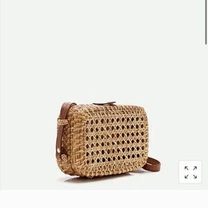 NEW NWT J.Crew Wicker crossbody bag J.Crew Woven Rattan Crossbody Bag